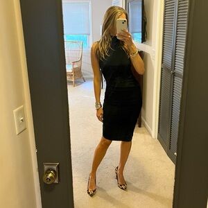 Express Ruched Mock-Neck Dress Size XS